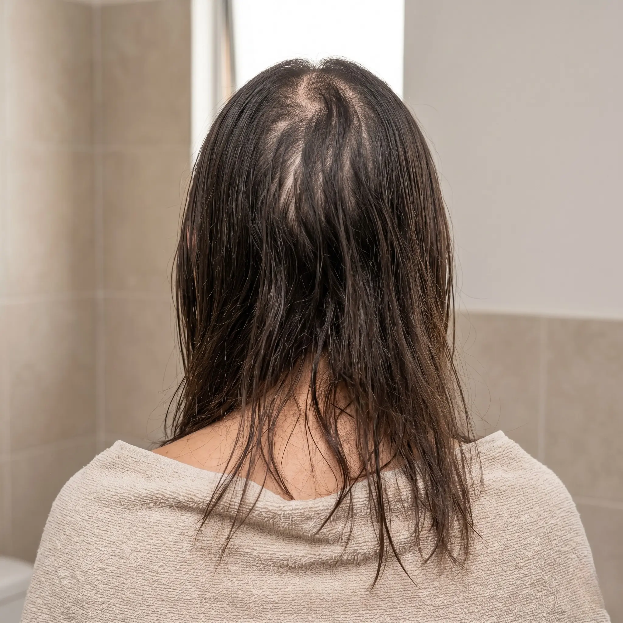 Antes - cabello con caída